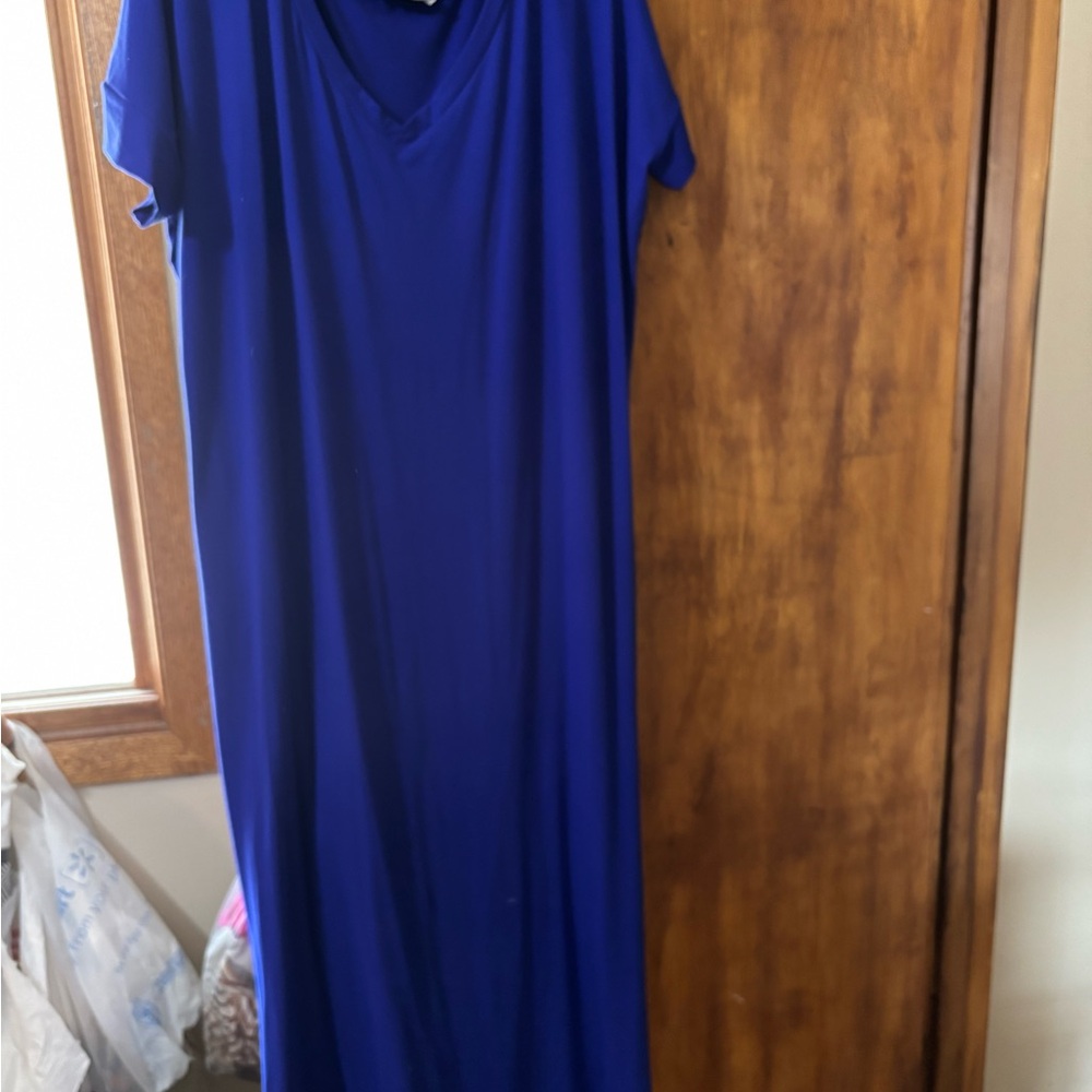 Blue Maxi Dress with pockets